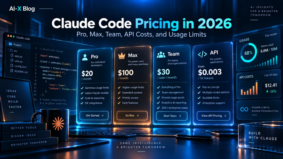 Claude Code pricing in 2026 Pro Max Team API costs and limits